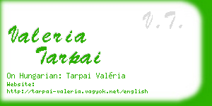 valeria tarpai business card