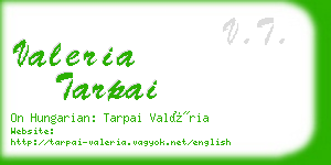 valeria tarpai business card